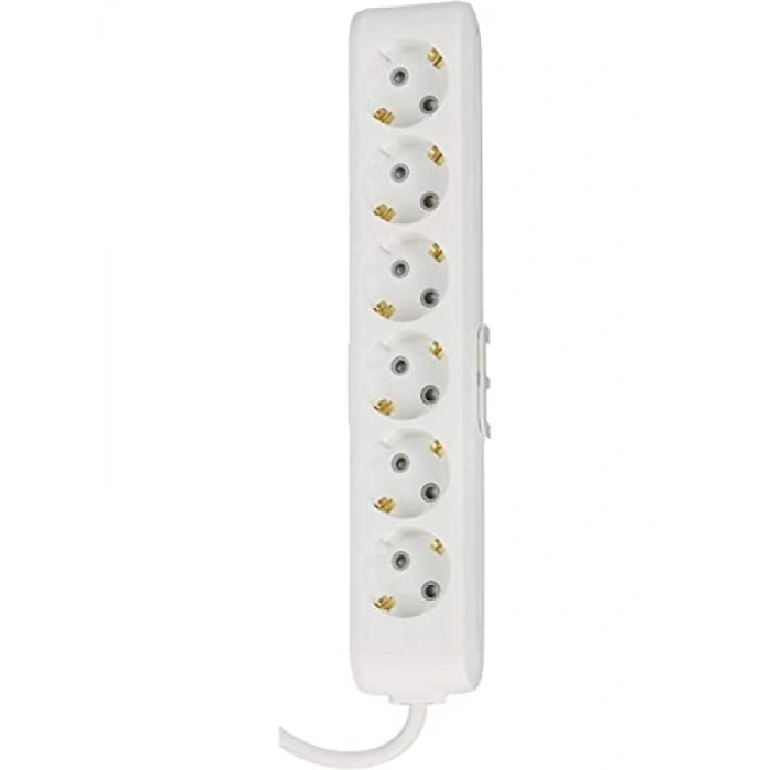 6lı Topraklı Kablolu Priz - 3 Metre Uzunluk