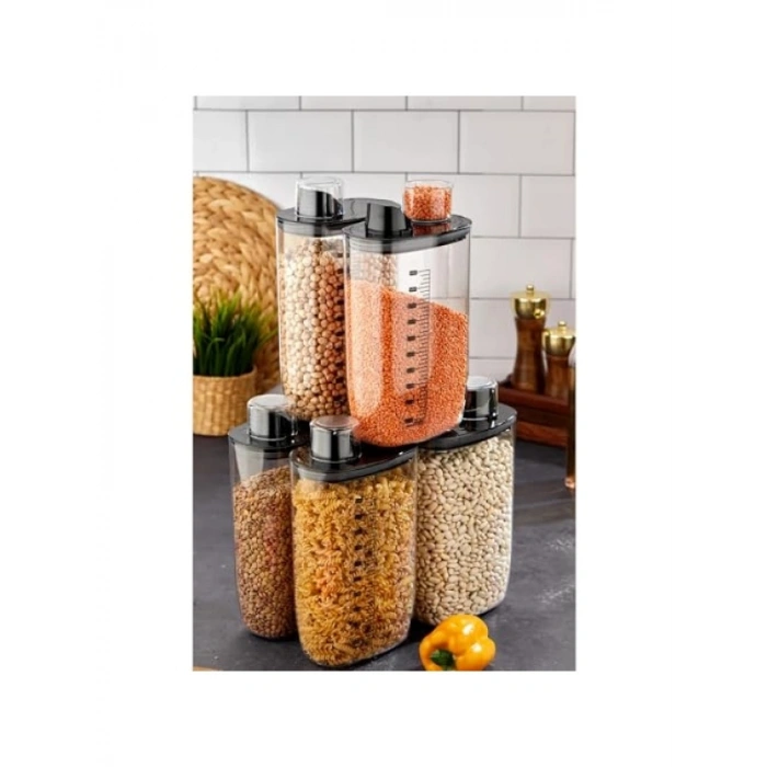 6lı Vakumlu Hava Geçirmez Saklama Kabı Seti - 2000 ML