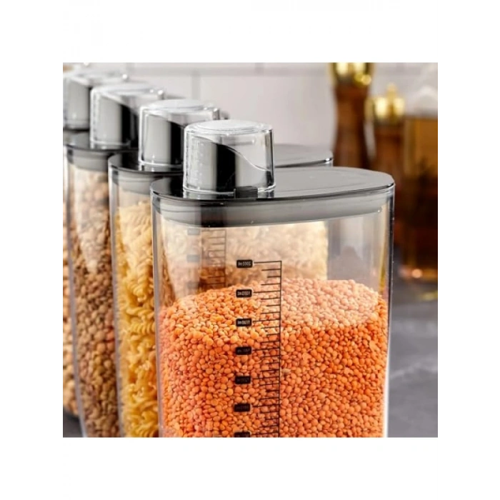 6lı Vakumlu Hava Geçirmez Saklama Kabı Seti - 2000 ML