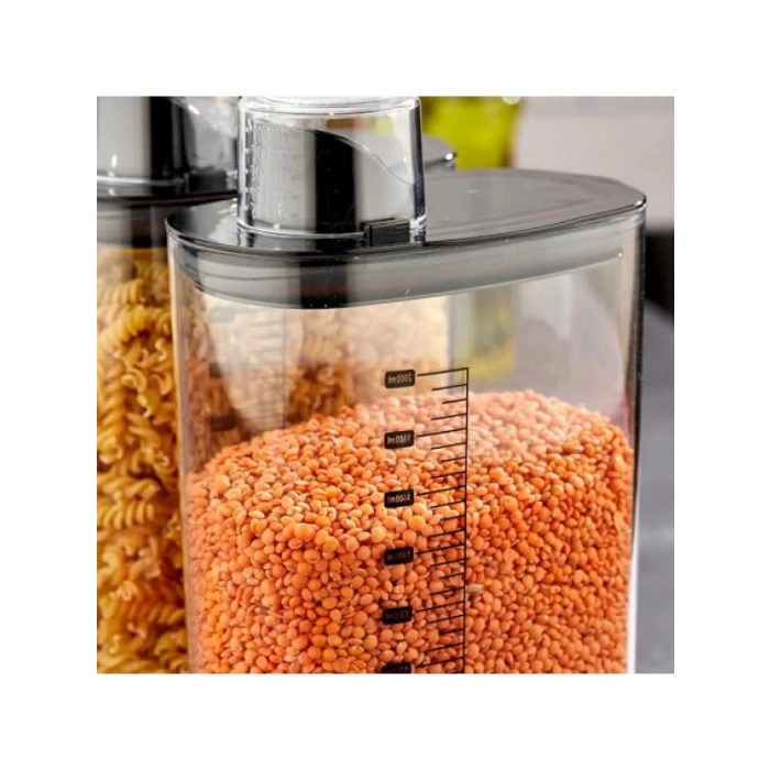 6lı Vakumlu Hava Geçirmez Saklama Kabı Seti - 2000 ML