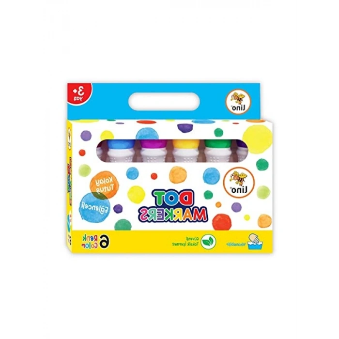 6lı Yıkanabilir Lino Dot Boya Seti