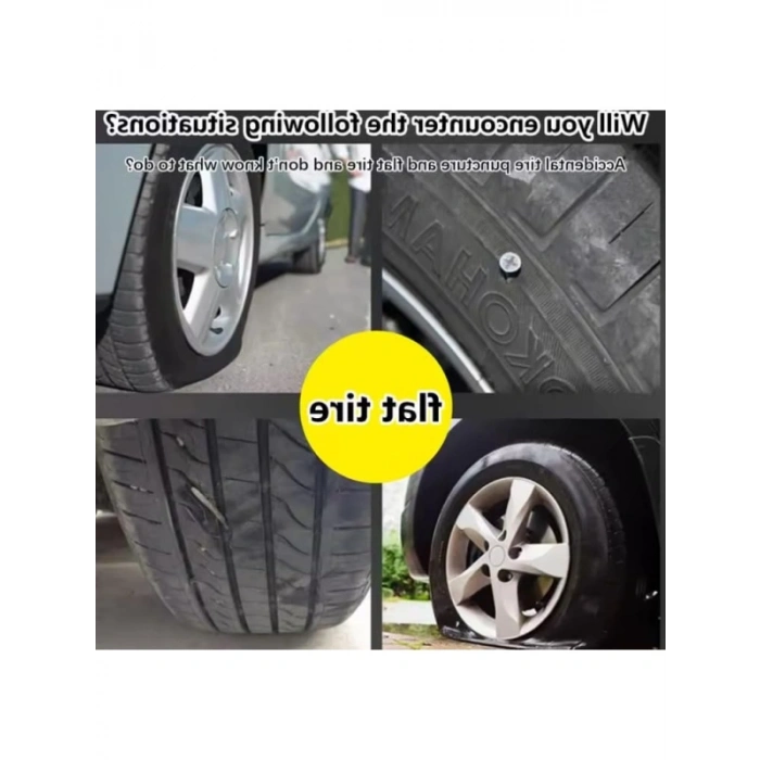 6 Parça Lastik Tamir Seti - Acil Durum Kiti