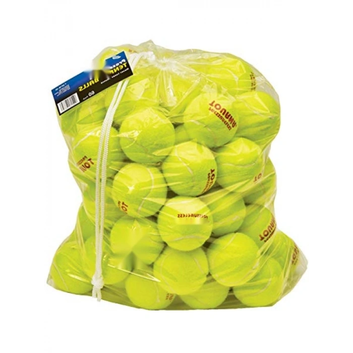 60 Adet Basınçsız Tenis Topu, Sarı Renk