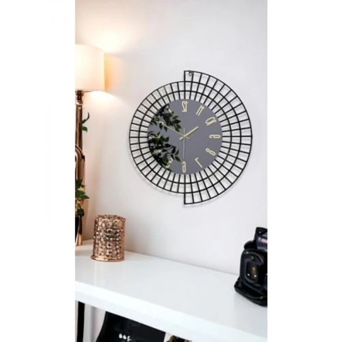 60 cm Metal Çerçeve Ayna Gövde Dekoratif Duvar Saati
