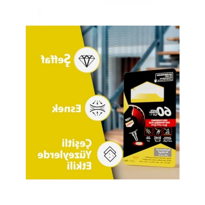 60 Saniye Hızlı Çok Amaçlı Yapıştırıcı – 20g Tüp