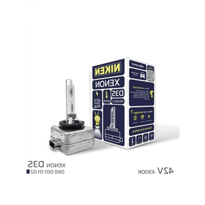 6000K Beyaz Xenon Far Ampulü, 42V, 35W, PK32d-5, Yüksek Performans