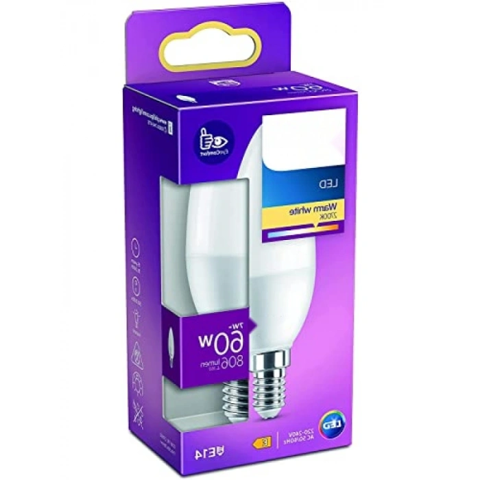 60W E14 Mum Tipi Dim Edilmez Sarı Işık Ampul