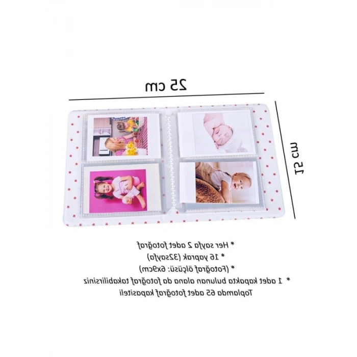 65 Kapasiteli 6x9 Ebatında Polaroid Fotoğraf Albümü