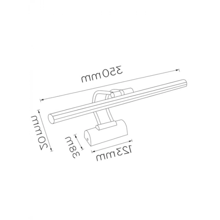6W Krom Kasa LED Duvar Aplik | 3200K Gün Işığı