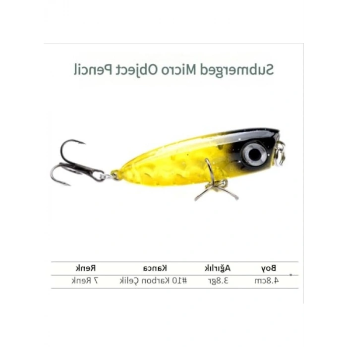 7 Adet Renkli Zıpır Olta Yem Seti - 4.8cm, 3.8gr