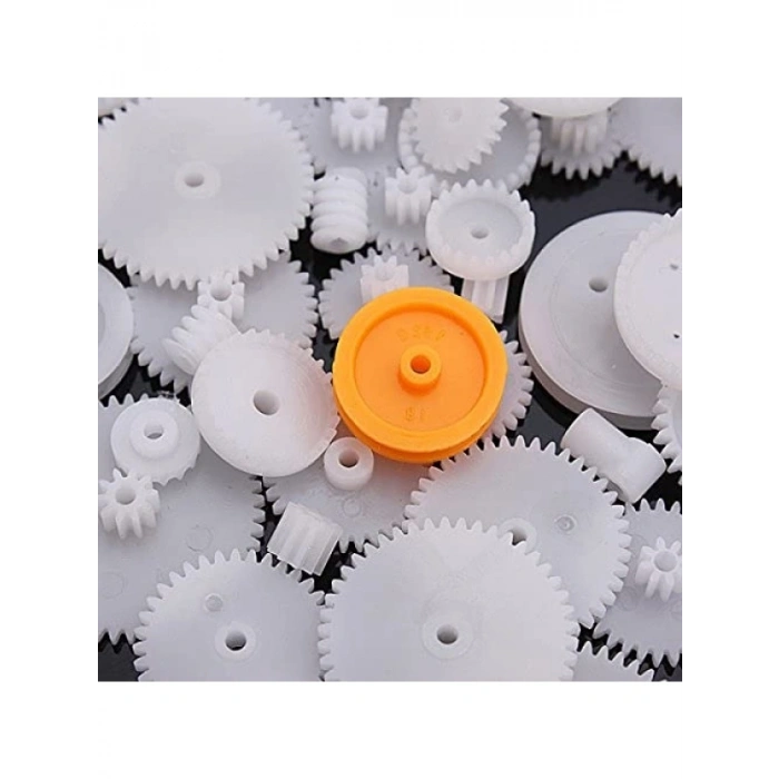 75 Parça Plastik Dişli Çark Seti - DC Motor ile DIY Hobi Seti