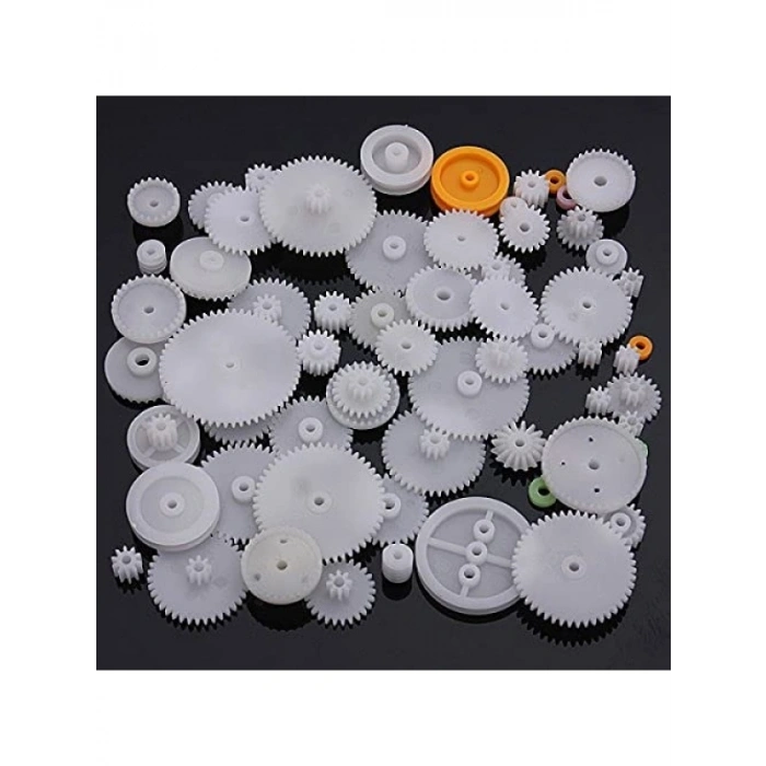 75 Parça Plastik Dişli Çark Seti - DC Motor ile DIY Hobi Seti