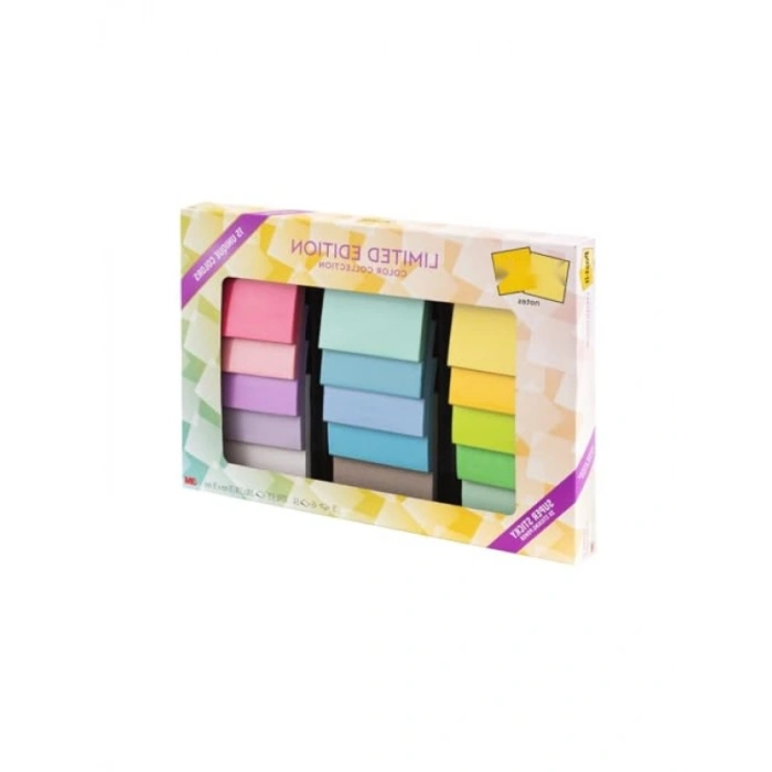 7,62 cm x 7,62 cm Süper Yapışkan Not Seti, 15 Ped/Paket