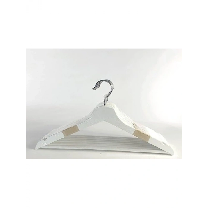 8li Paket Masif Ahşap Elbise Askısı