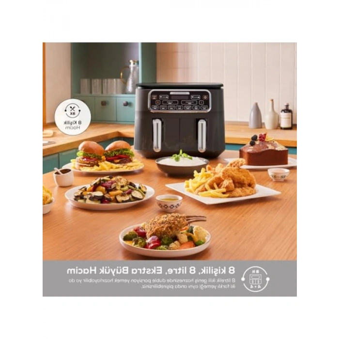 8 Litre Kapasiteli Airfryer, Çok Fonksiyonlu Pişirme Özellikleri