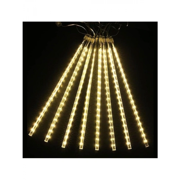 8 Saçaklı Kayar LED Meteor Işık Seti - 3,2 Metre Uzunluk