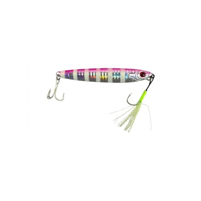 80gr Ağırlığında Pembe Zebra Glow Jig