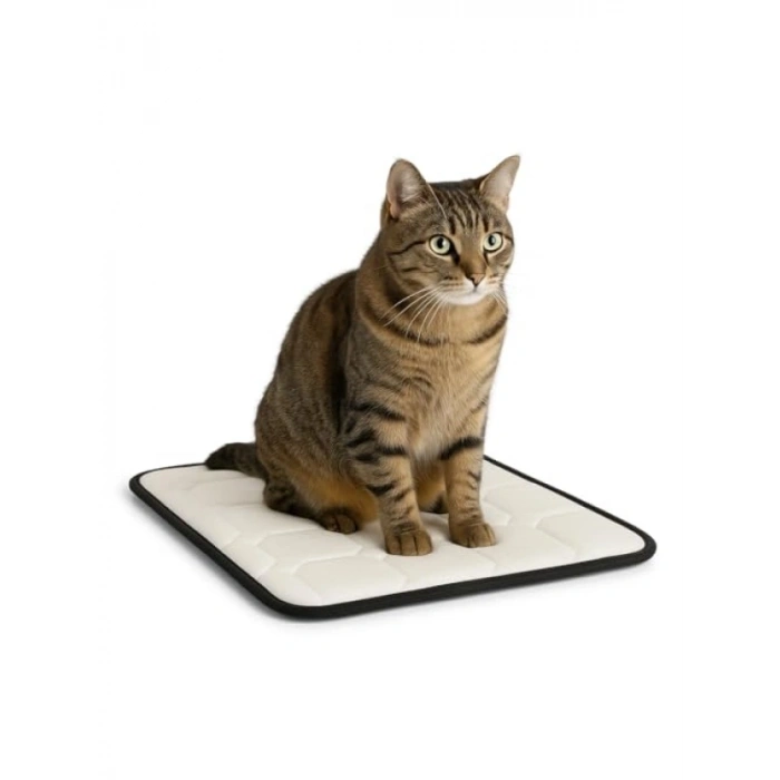 80x45 cm Ortopedik Kedi Yatağı - Yıkanabilir ve Kaymaz Tabanlı