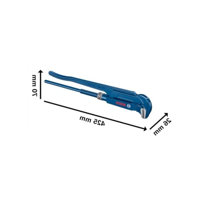 90 Derece Köşe Boru Anahtarı, 420 mm