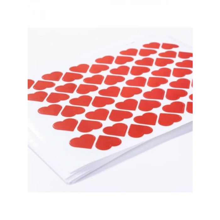 900 Adet Dikey Şerit Kalpli Sticker Seti