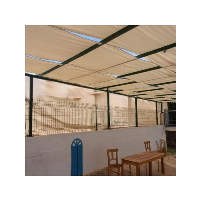 %95 Gölgeleme Kapasiteli Krem Renkli Bahçe Çit Filesi - 3 M x 3 M