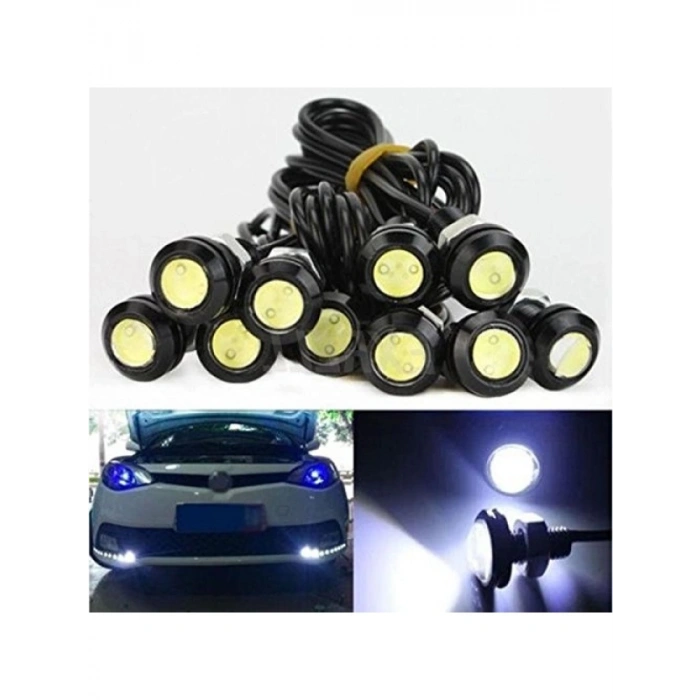 9W 12V Beyaz LED Ampul, 18 mm Çap, Universel Sinyal Kontrol Lambası