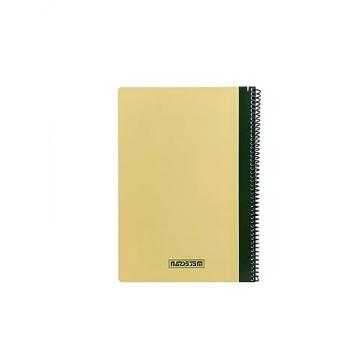 A4 120 Yaprak Çizgili Pet Spiralli Defter - Bej Kapak