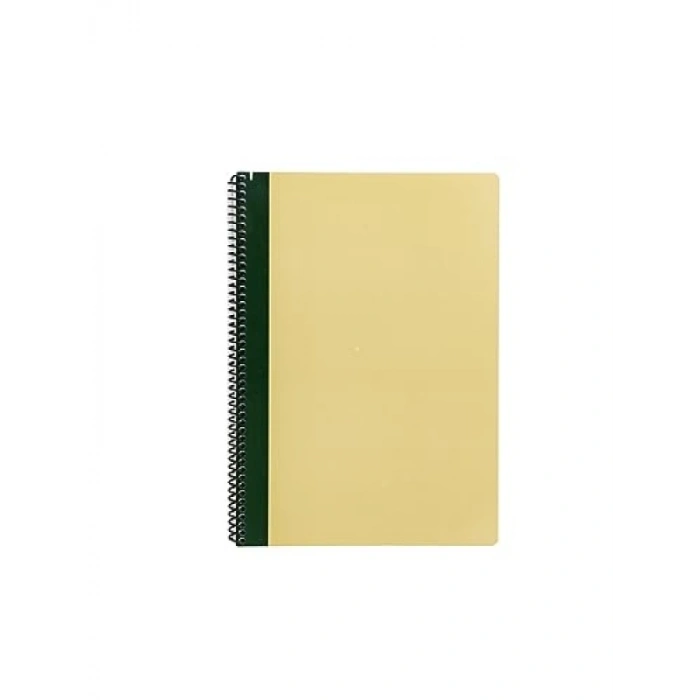 A4 120 Yaprak Çizgili Pet Spiralli Defter - Bej Kapak