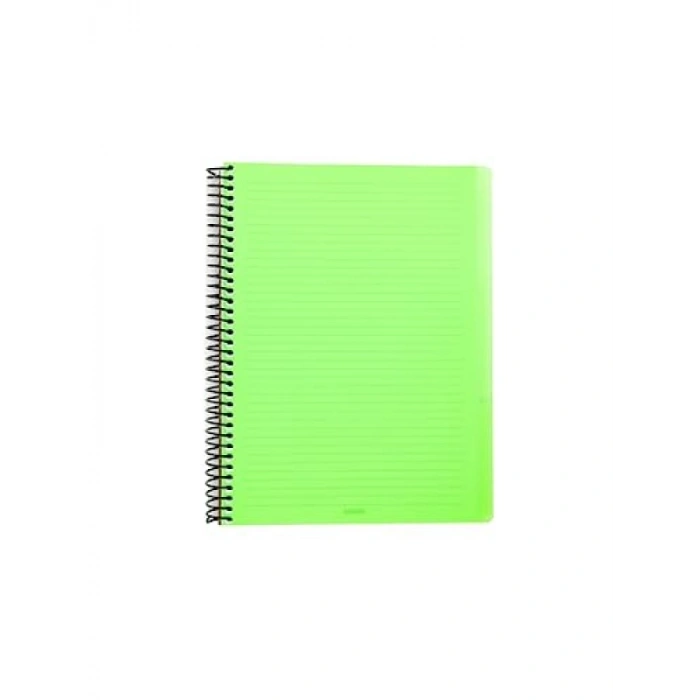 A4 Boyutunda, 180 Yapraklı, PP Kapaklı Spiralli Defter, 6 Konulu