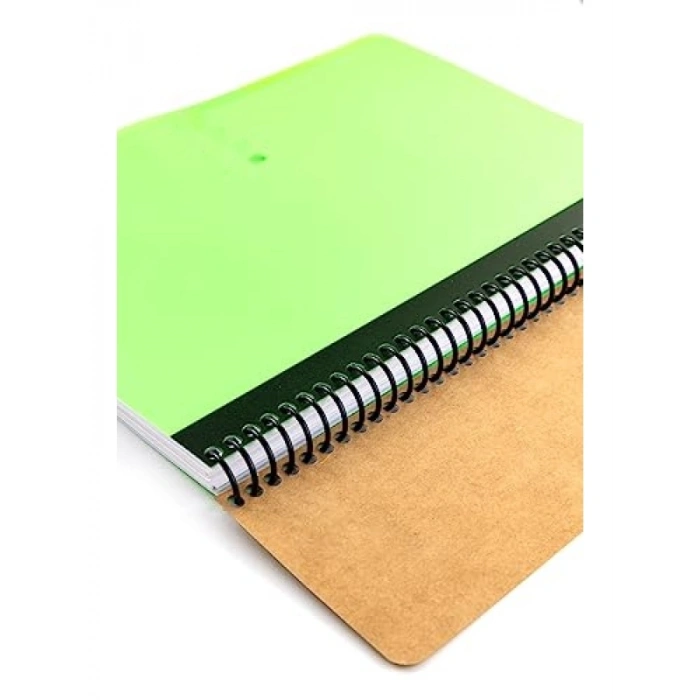 A4 Boyutunda, 180 Yapraklı, PP Kapaklı Spiralli Defter, 6 Konulu
