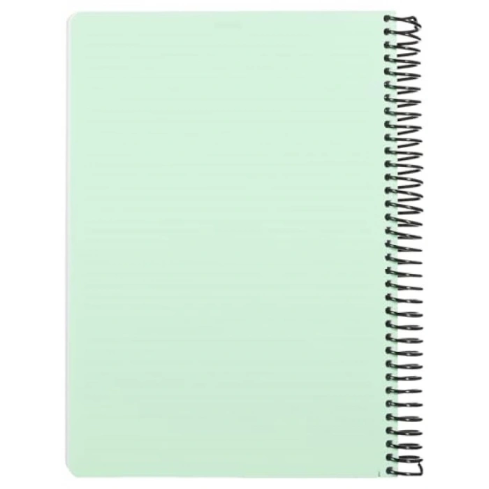 A4 Boyutunda 210 Yapraklı Spiralli Defter - 7 Konulu Yeşil Kapak
