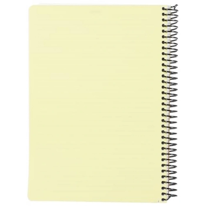 A4 Boyutunda 6 Konulu Spiralli Defter, 180 Yaprak, Sarı PP Kapaklı