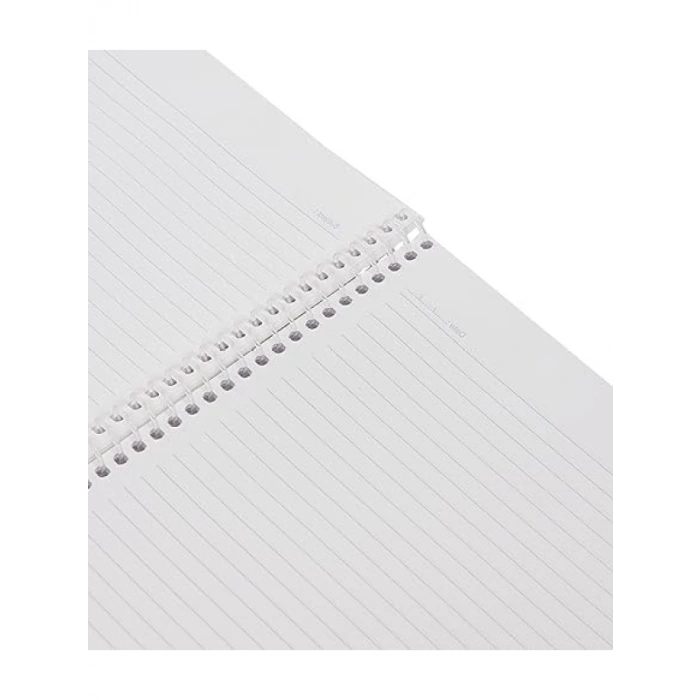 A4 Boyutunda Pet Spiralli Karton Kapaklı Defter, 144 Yaprak, Çizgili, Sarı