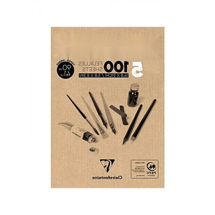 A4 Boyutunda Yapışkan Kenarlı Kraft Defter