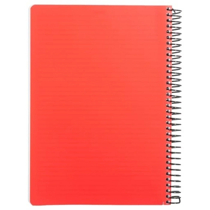 A4 Spiral Defter - 210 Yaprak, 7 Konulu, Kırmızı