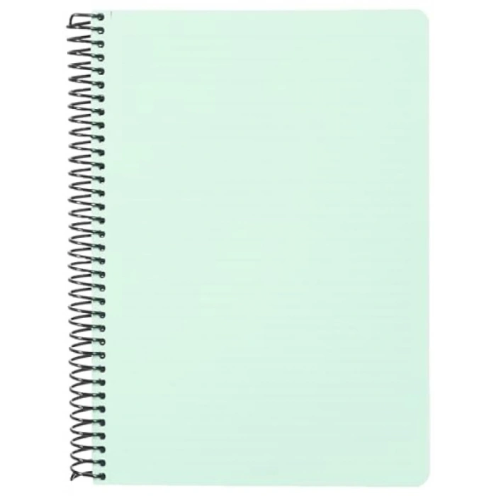 A4 Spiralli Defter - 180 Yaprak, Yeşil PP Kapaklı