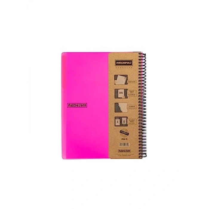 A4 Spiralli Defter, 210 Yaprak, 7 Konulu, Pembe PP Kapak