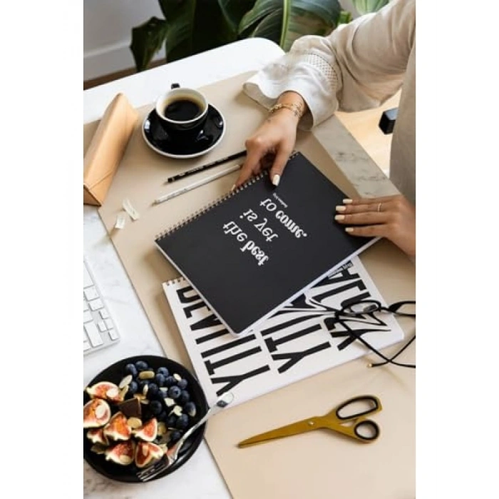 A4 Spiralli Karton Kapak Kareli Defter Seti - 2’li
