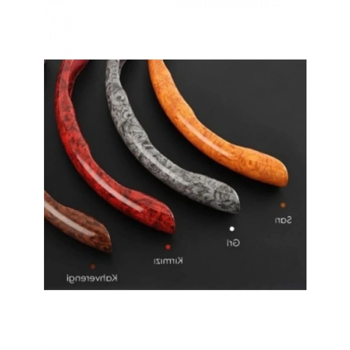 Ahşap Desenli Kaymaz Karbon Fiber Direksiyon Kılıfı Seti - 2 Adet