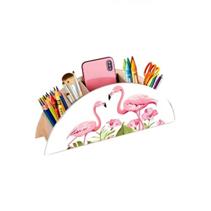 Ahşap Flamingo Tasarımlı Kalemlik