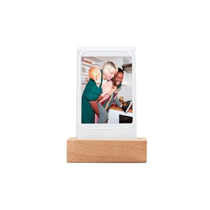 Ahşap Fotoğraf Çerçevesi - LED Işıklı, Instax Mini Uyumlu