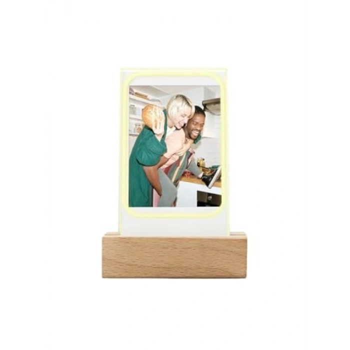 Ahşap Fotoğraf Çerçevesi - LED Işıklı, Instax Mini Uyumlu