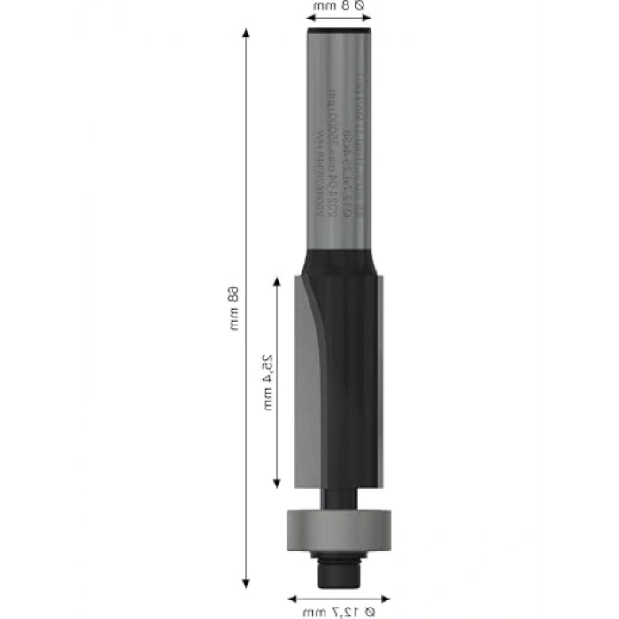 Ahşap için Debriyaj Frezesi - 12,7 mm Çap, 25 mm Uzunluk