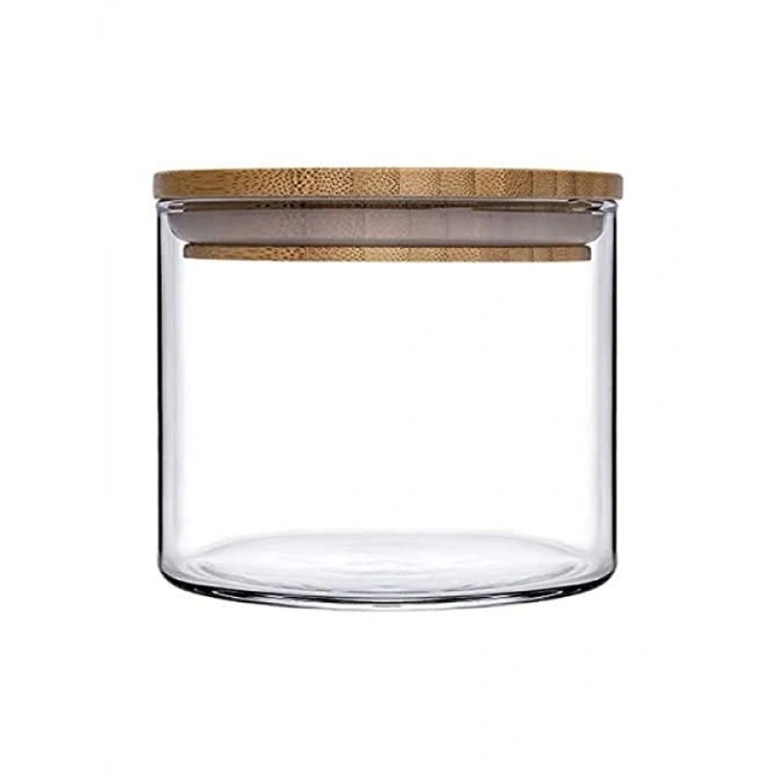Ahşap Kapaklı Kavanoz - 700 ml Kapasite