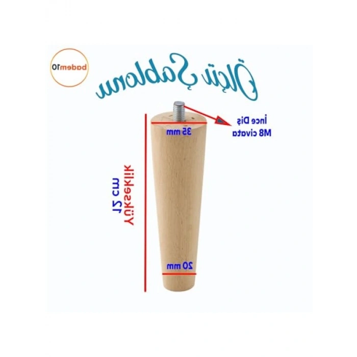 Ahşap Mobilya İçin 12 cm M8 Civatalı Masa Ayakları Seti