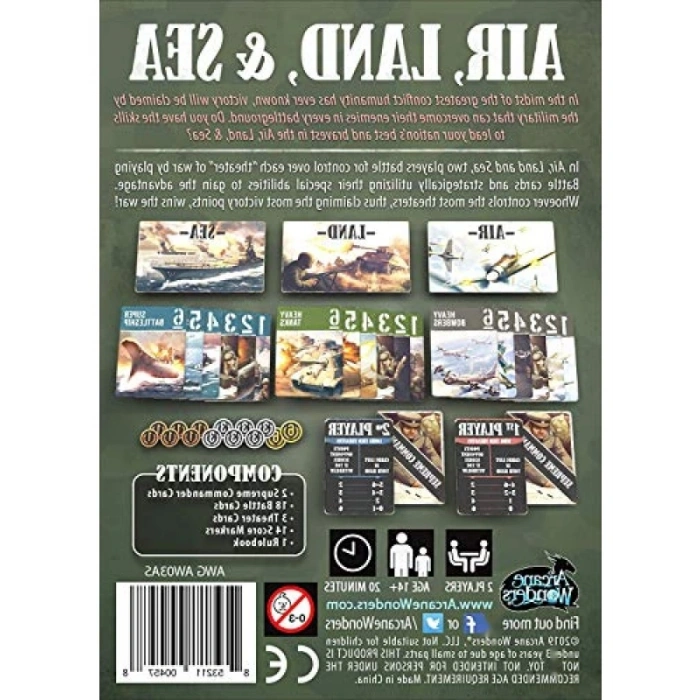 Air, Land & Sea: Kart Oyunu - Yetişkinler İçin