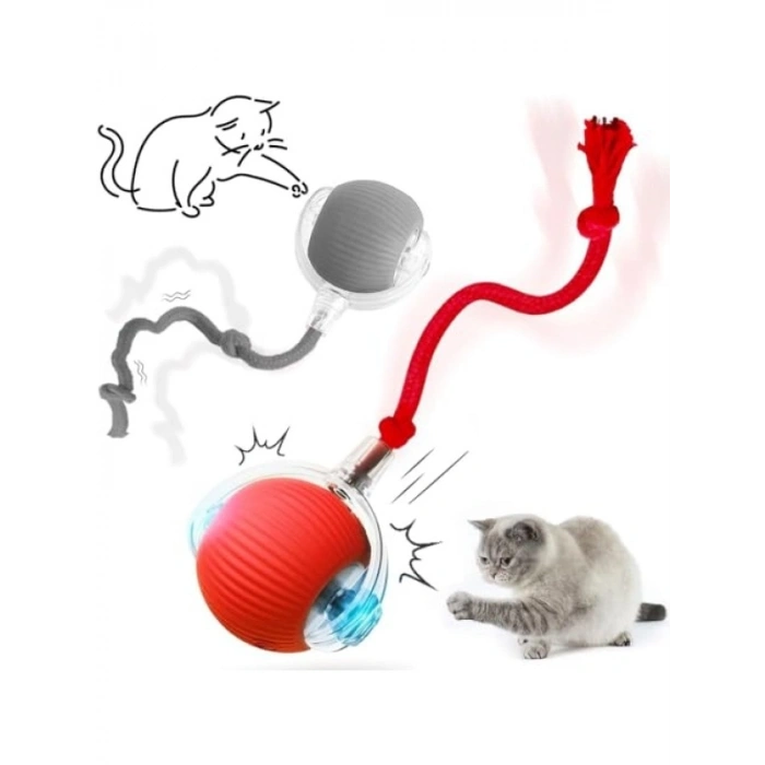 Akıllı İnteraktif Kedi Oyuncağı - Otomatik Yuvarlanan Top