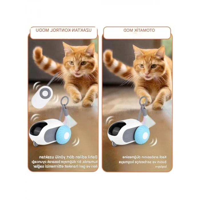 Akıllı Kedi Oyuncağı - Otomatik ve Uzaktan Kumandalı