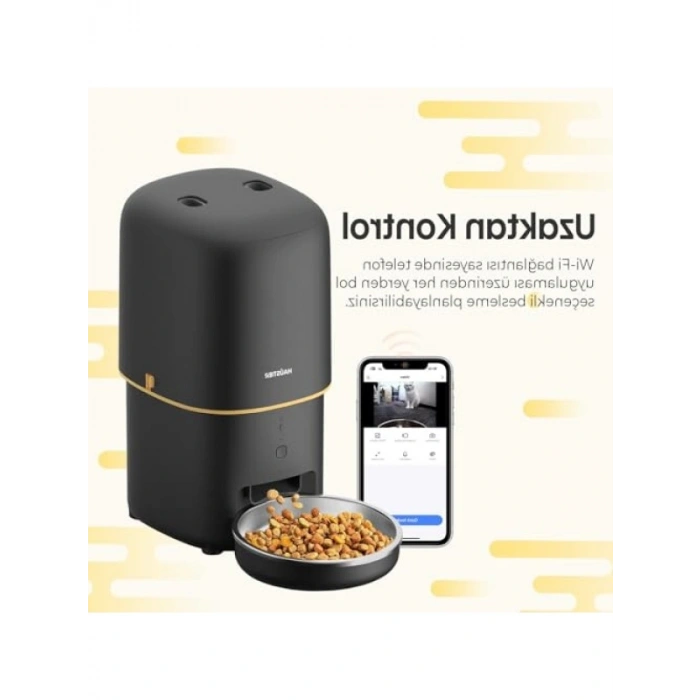 Akıllı Otomatik Mama Kabı - 4 Lt Hazne, Wifi Uzaktan Kontrol