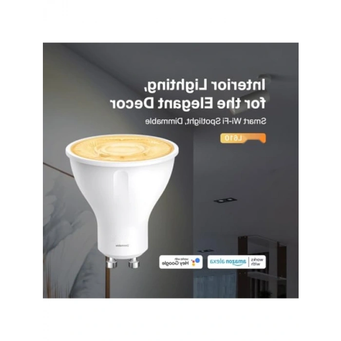Akıllı Wi-Fi Spot Işığı, Ayarlanabilir Parlaklık ve Uzaktan Kumanda